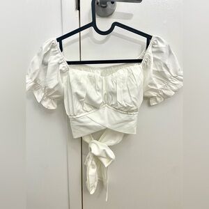 Lyaner white crop top